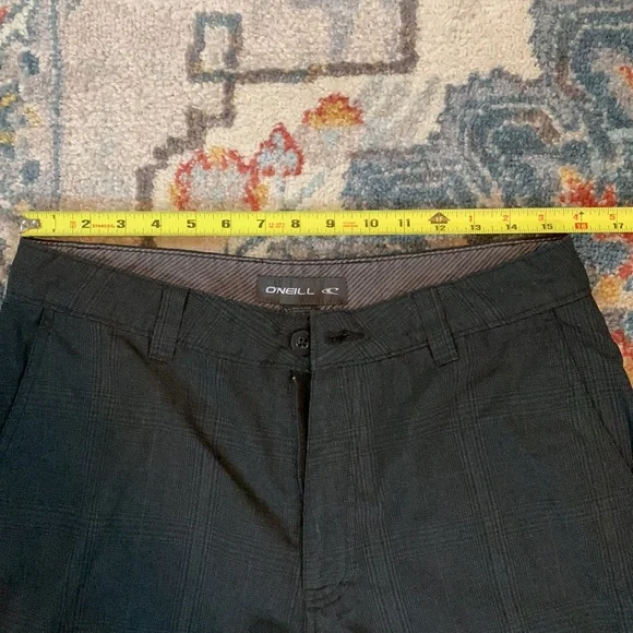 Mens O’Neal black with gray striped shorts - Picture 6 of 8